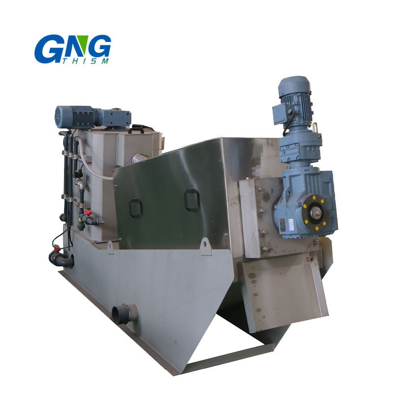 Automatic Screw Sludge Dewatering Machine / Multi Plate Screw Press Dewatering