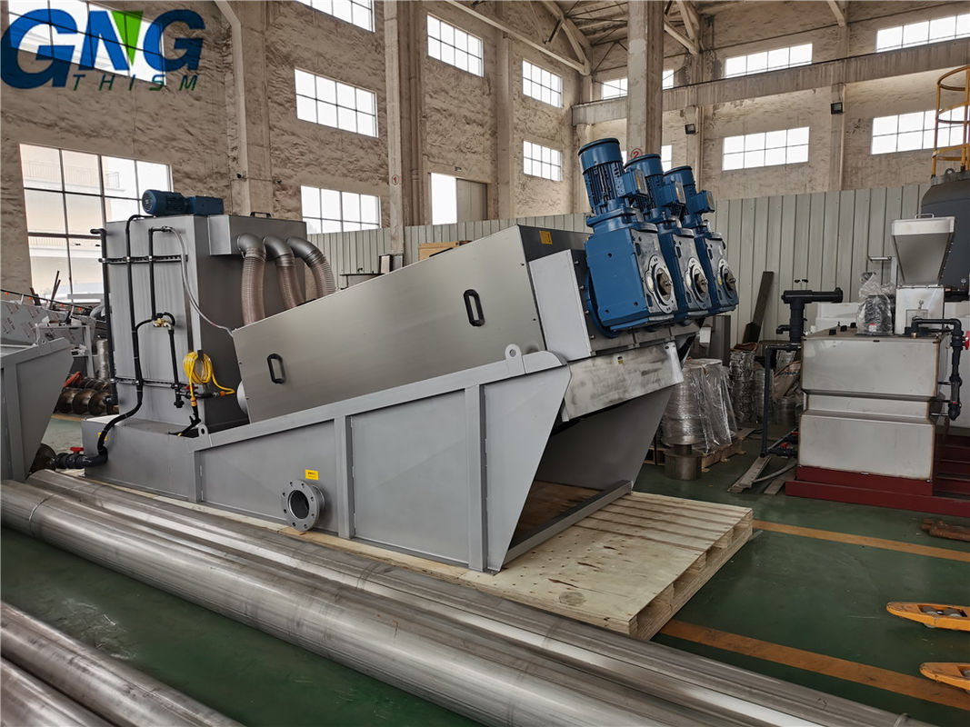 60.0m3/H VFD Wastewater  Screw Press Volute Sludge Dewatering Machine