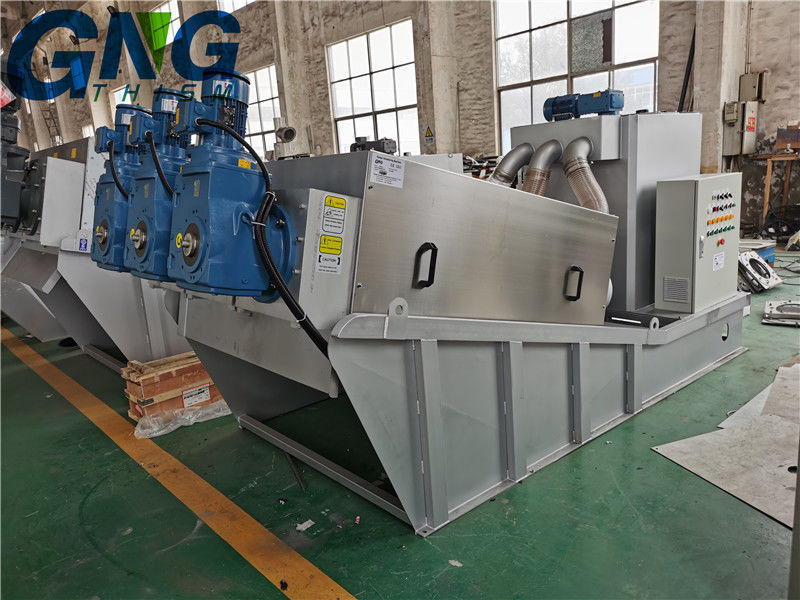 SS304 Compact Screw Press Slurry Activated Sludge Dewatering Machine