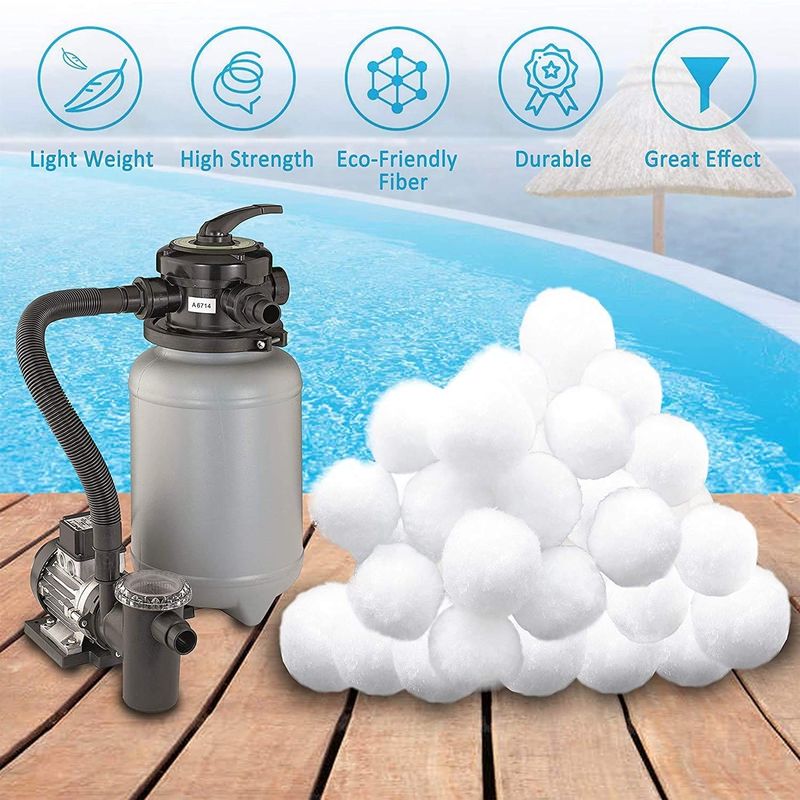 700g 1.38g/Cm3 Circle White Swimming Pool Filter Media